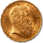 Leopold 2 pièce 20 francs or union latine