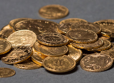 différentes pièces de 20 francs en or